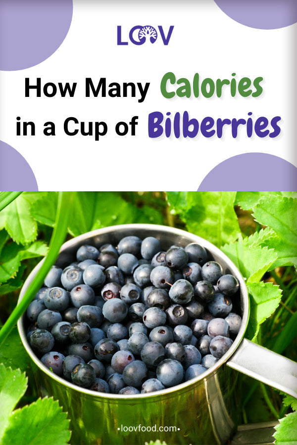 Calories cup of bilberrries