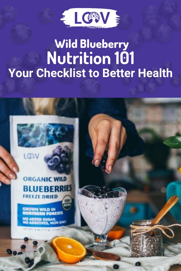 Pinterest pin wild blueberry nutrition 101