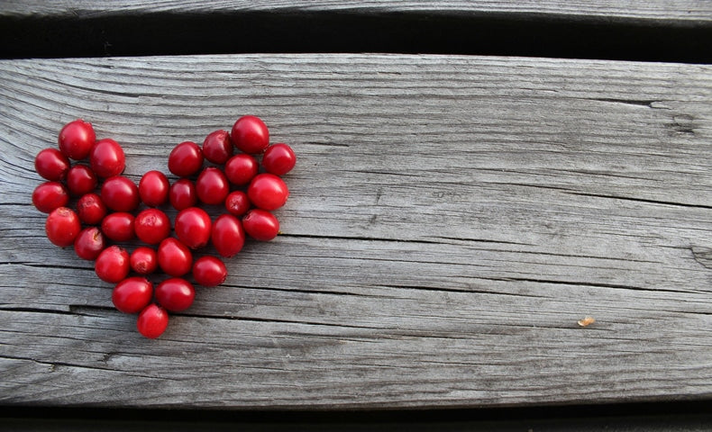 Lingonberries In The Shape Of A Heart