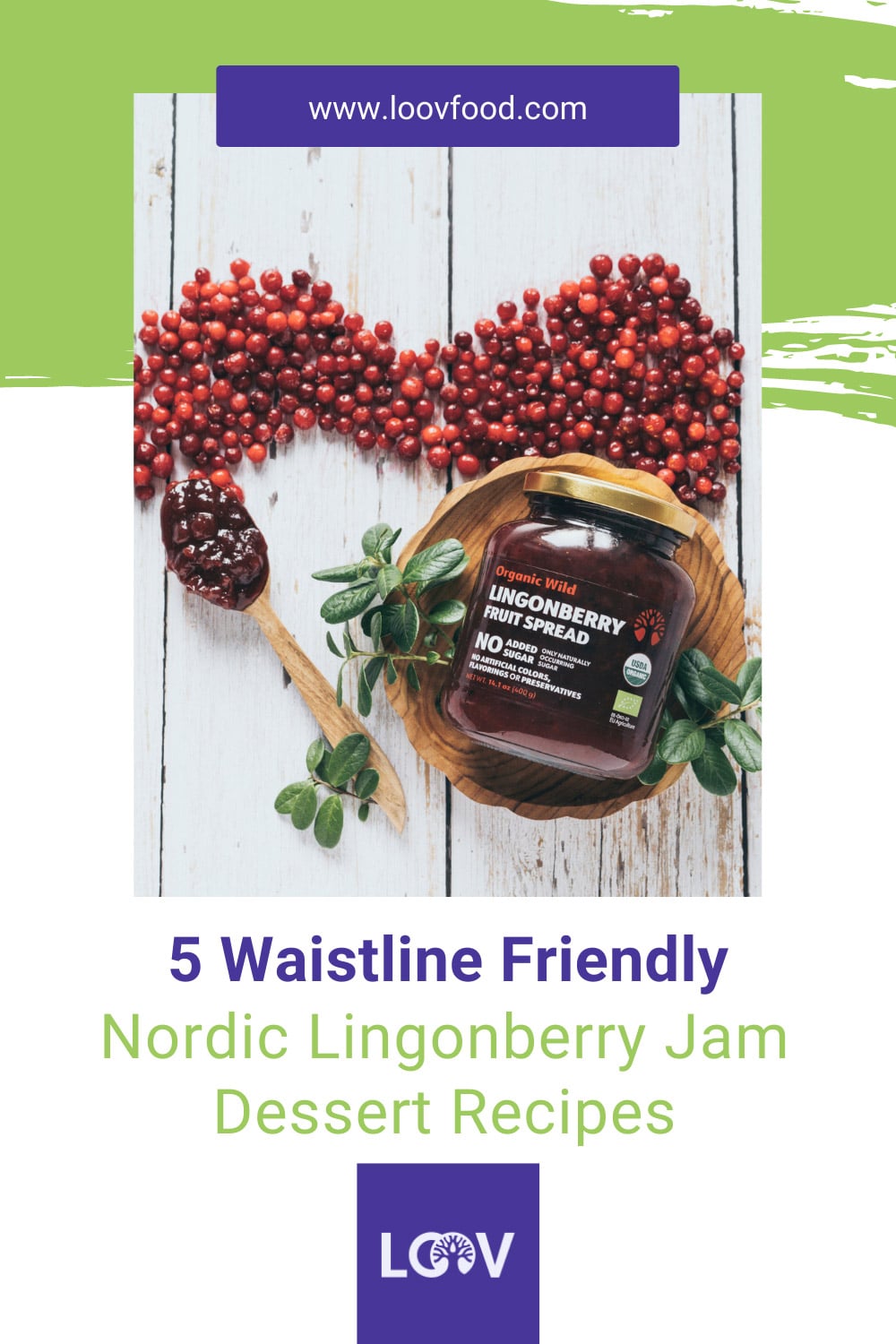 Pinterest pin 5 waistline friendly nordic lingonberry