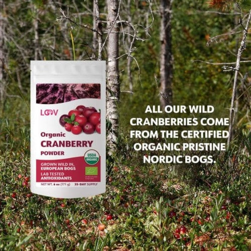 LOOV Food Freeze-Dried Organic Wild Cranberry Powder