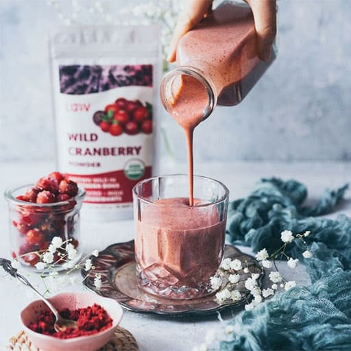 LOOV Food freeze-dried organic cranberry powder smoothie