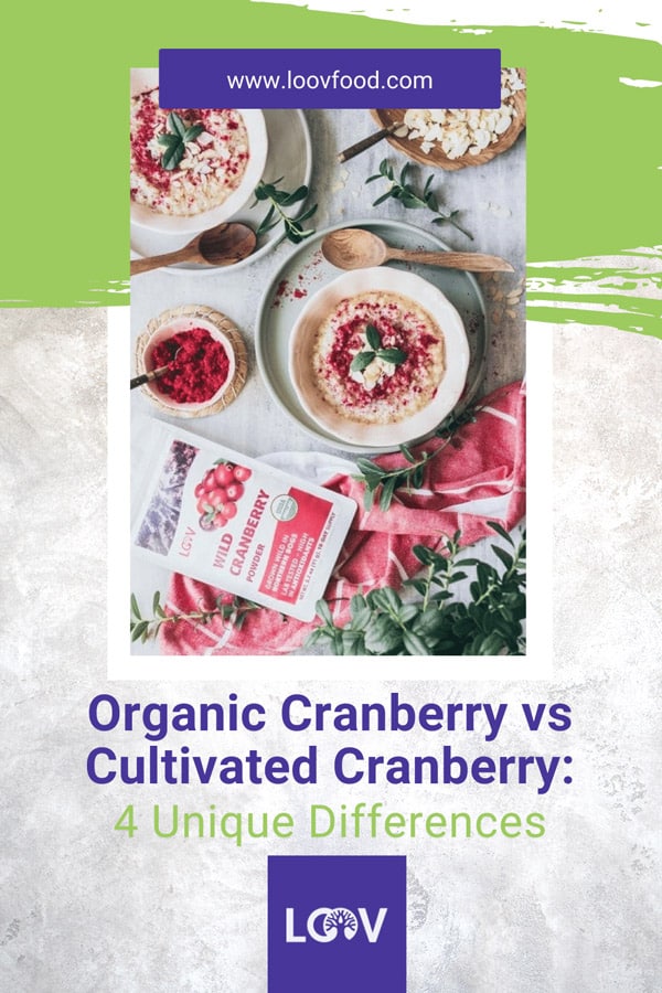 share on Pinterest organic cranberry vs cultivated cranberry