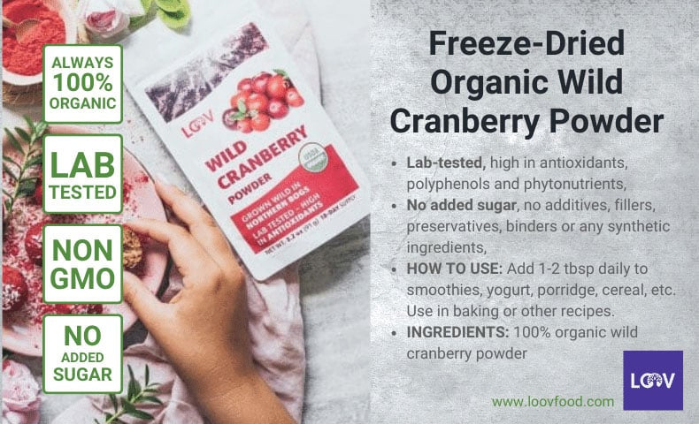 benefits of freeze-dried organic cranberry powder