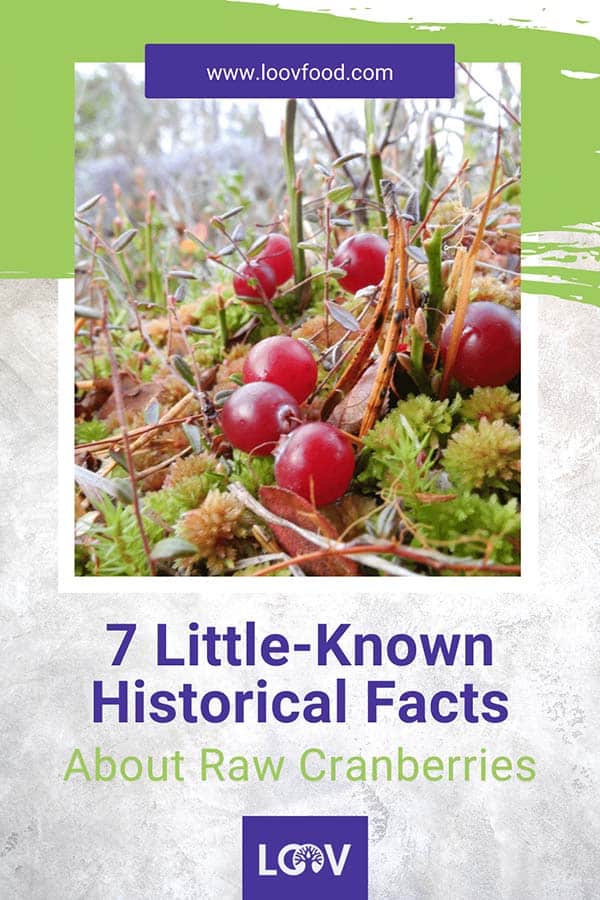 LOOV Food historical facts raw cranberries Pinterest promo