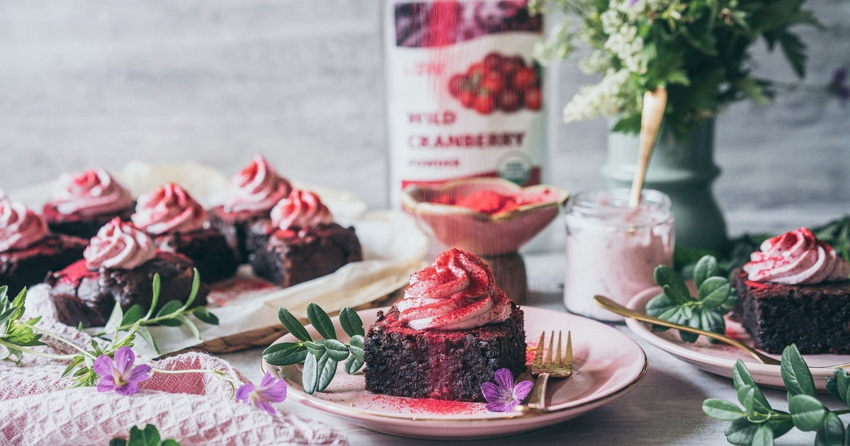 Healthy Brownies Recipe with Cranberry Cream – LOOV