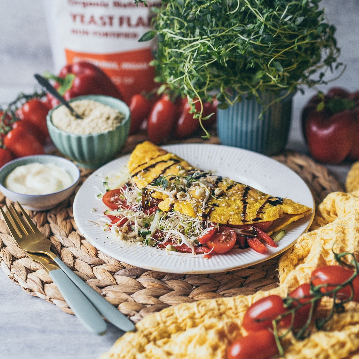 Nutritional Yeast Recipes: Chickpea Omelet – LOOV