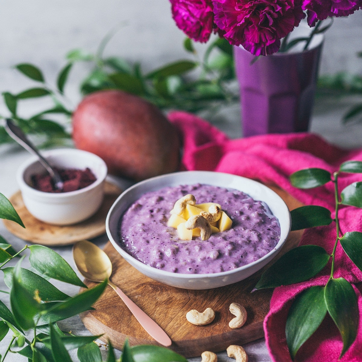Easy Rice Pudding Recipe - Rice Pudding with Aronia Berry Powder – LOOV