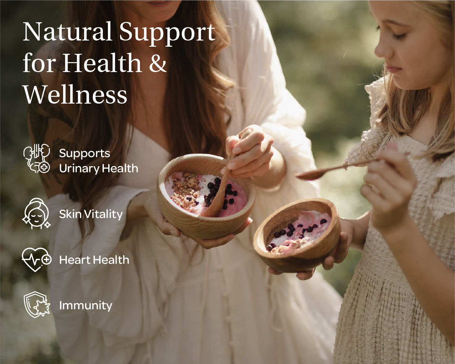 “A stand-up pouch of LOOV Freeze-Dried Organic Wild Lingonberry Powder in red and white packaging, featuring images of bright red lingonberries and green leaves; a small mound of fine red powder is shown in front of the pouch.”