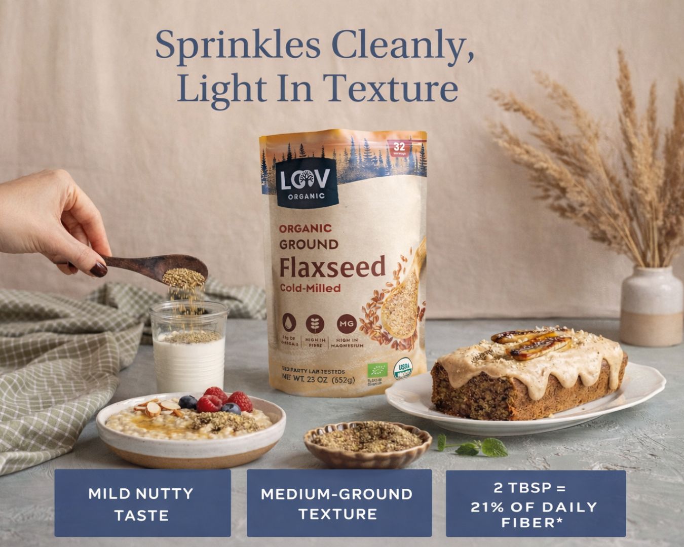 Flaxseed Powder | Organic & Cold-Milled