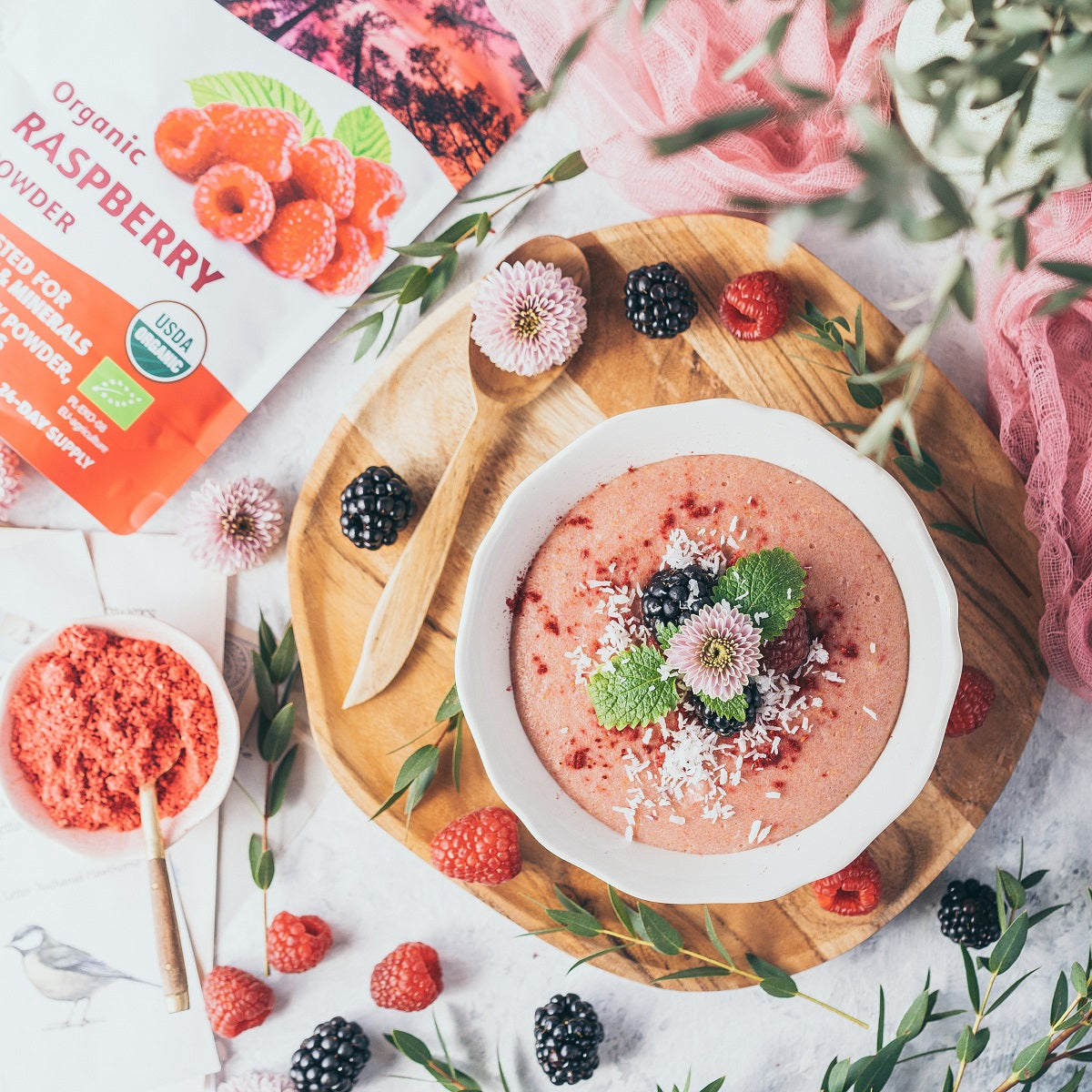 Freeze Dried Raspberries │ Berry Powder │ LOOV Organic